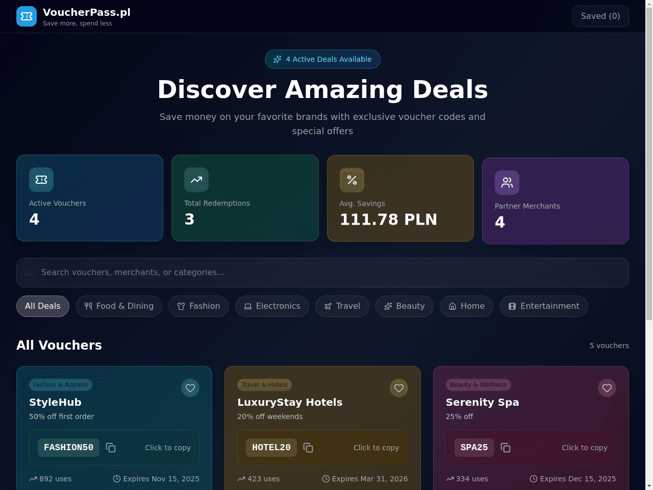 Voucher Access Portal