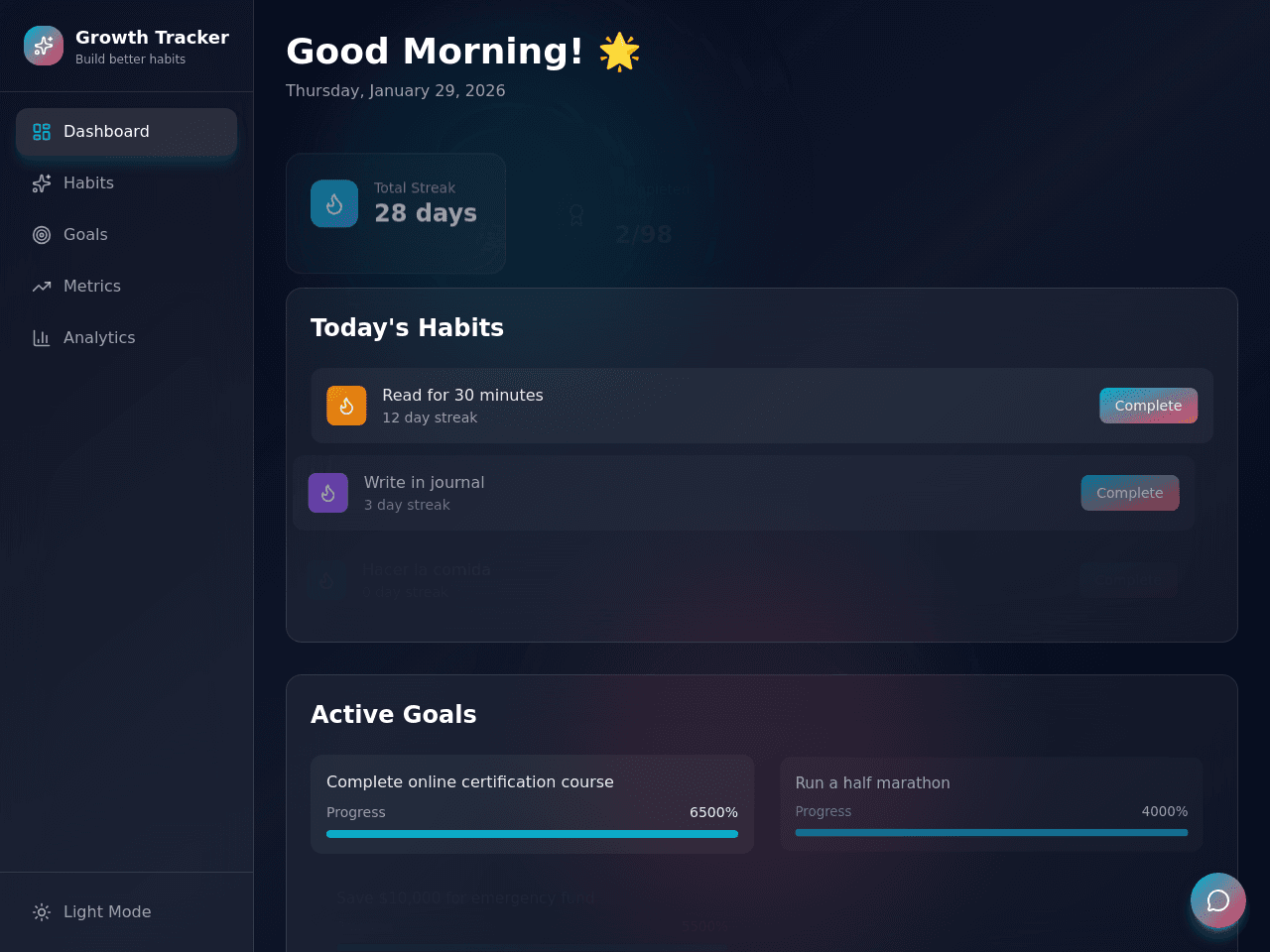Habit Progress Tracker