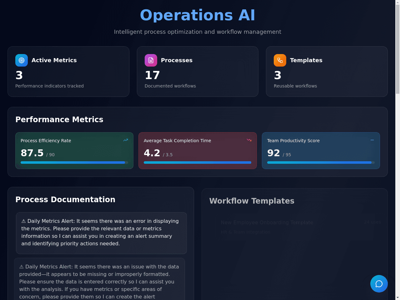 Operations Flow Dashboard