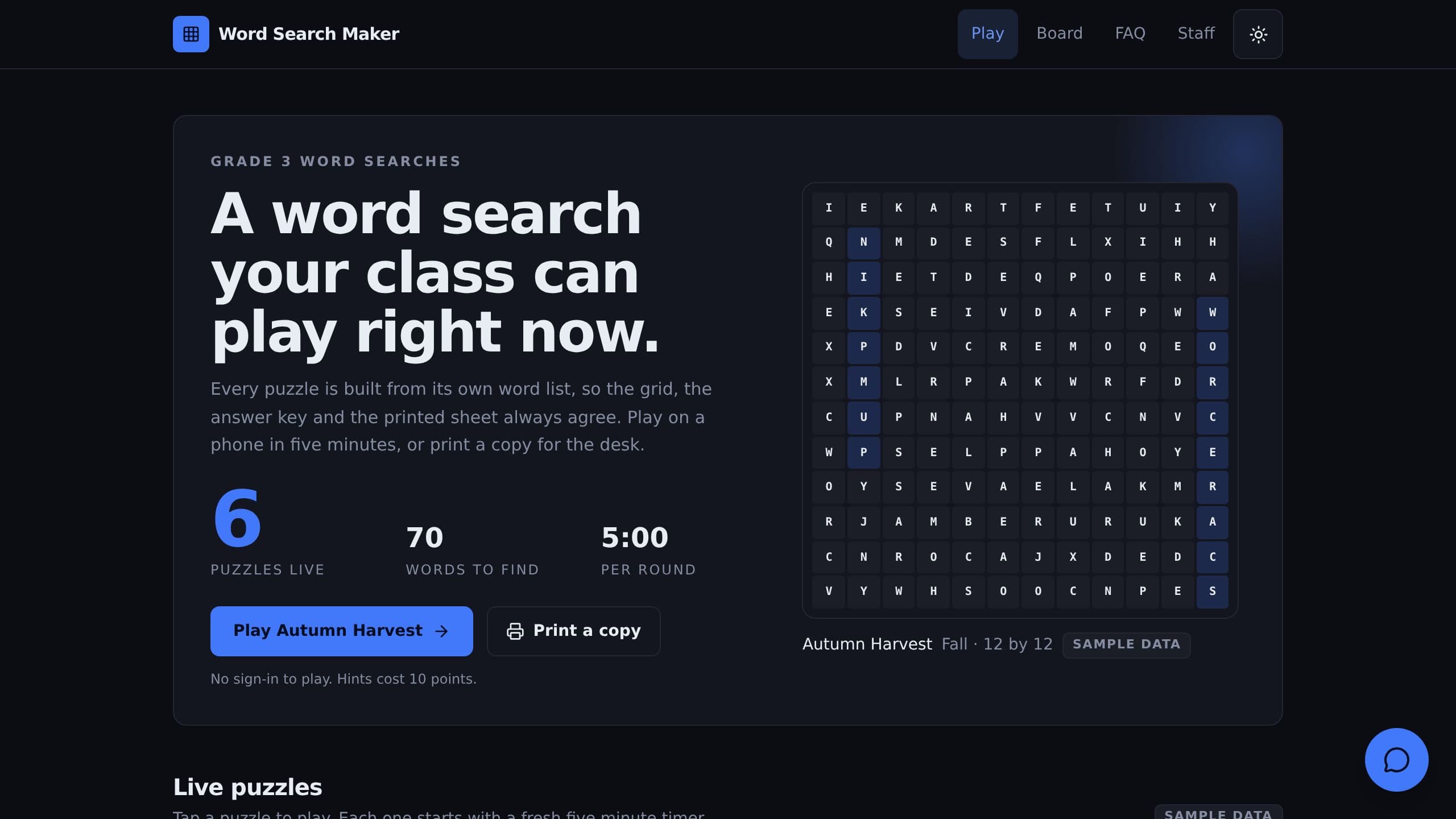 Word Search Maker preview