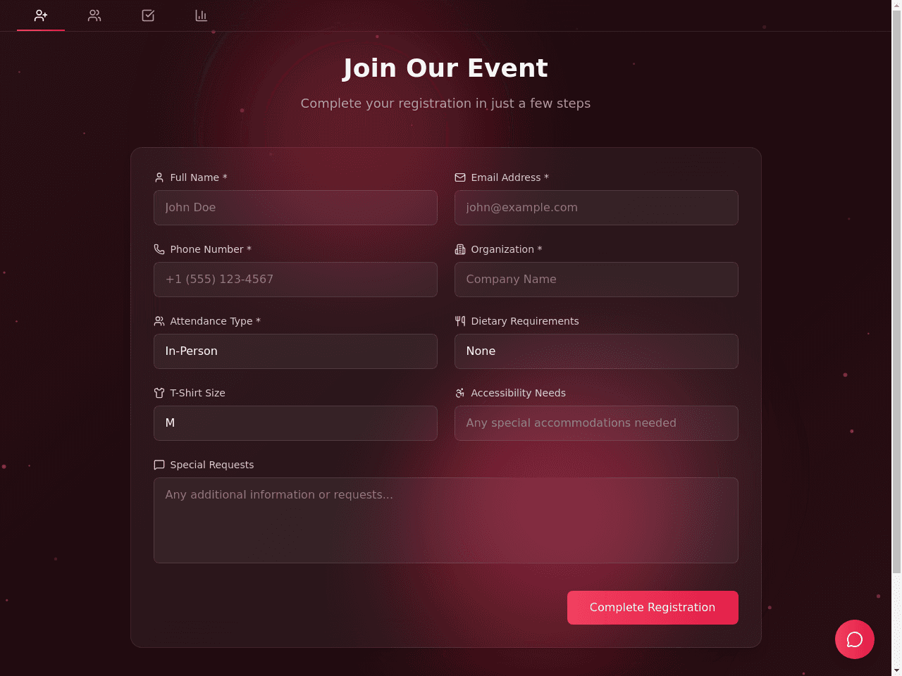 Event Management Portal