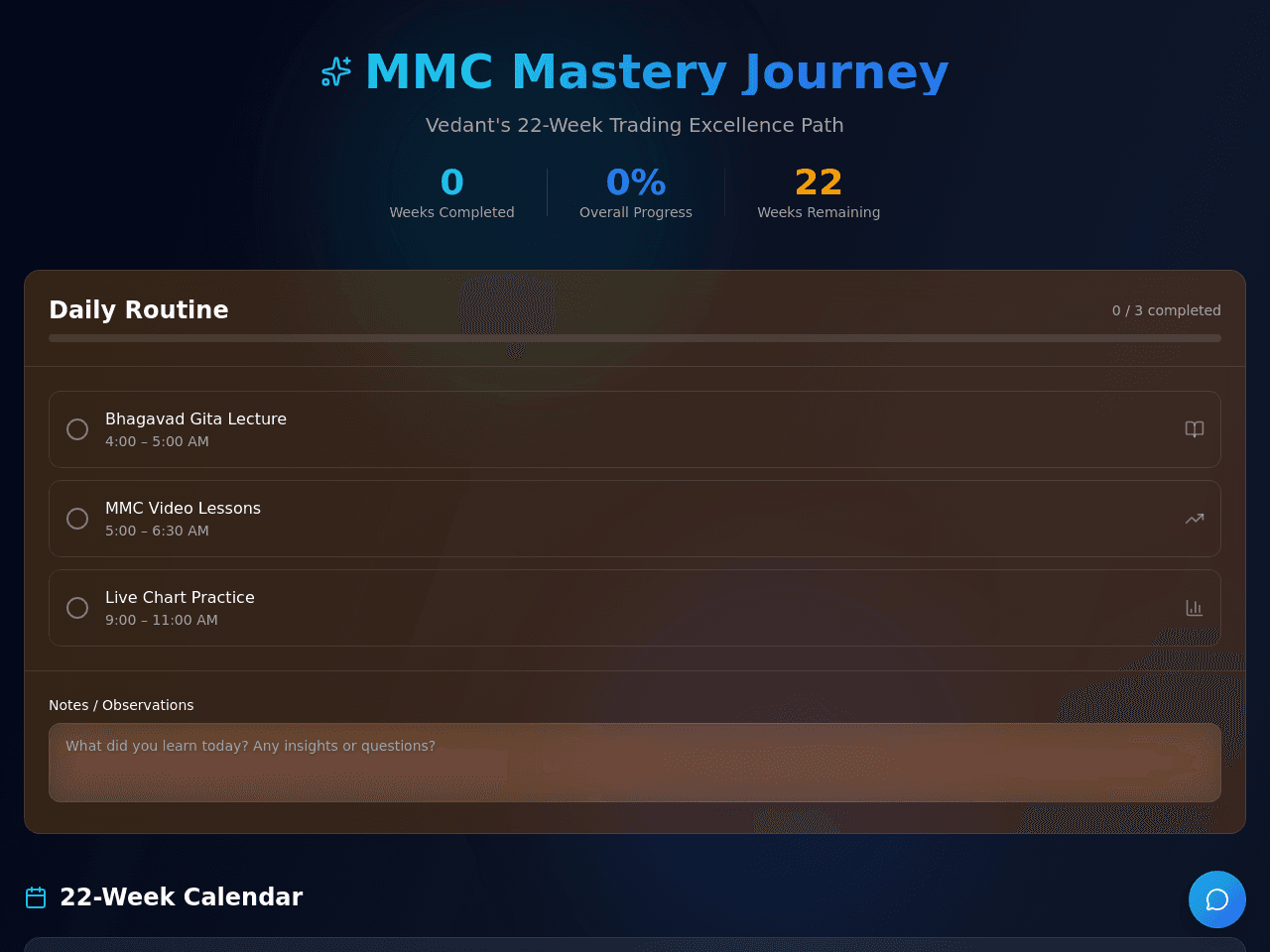 Mastery Calendar Studio