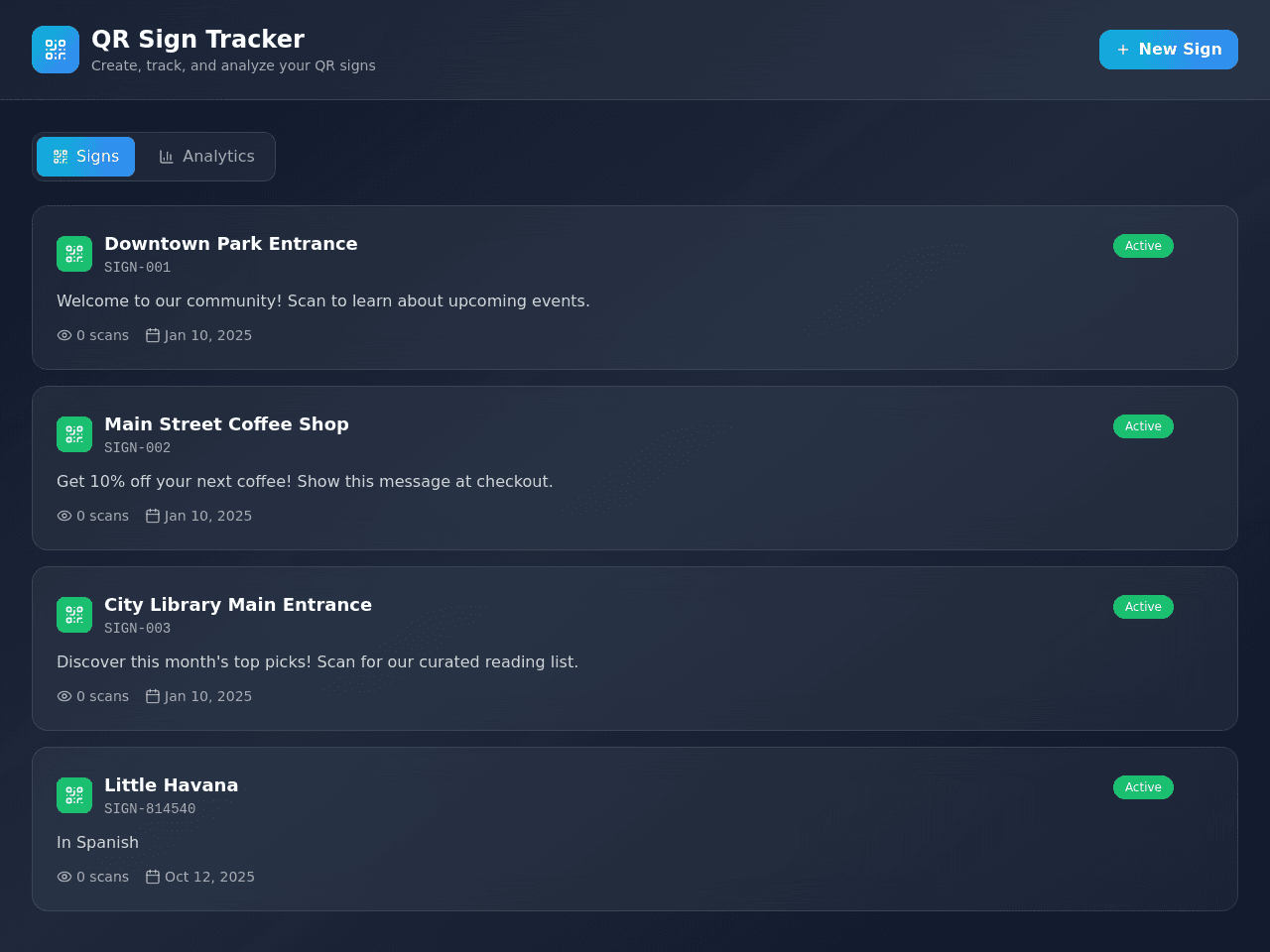 Sign Tracker Pro