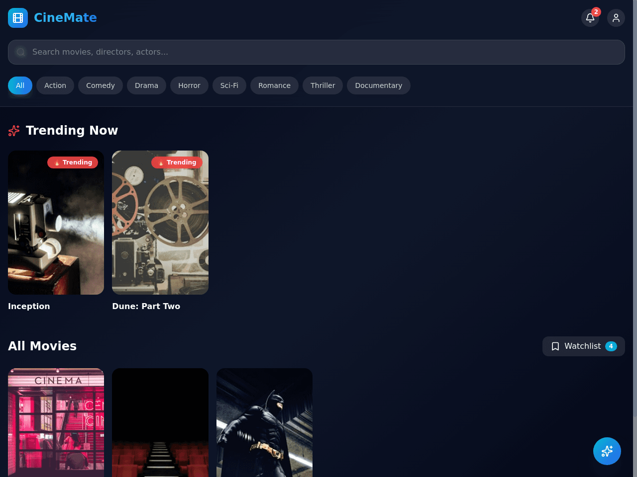 CineMate Portal
