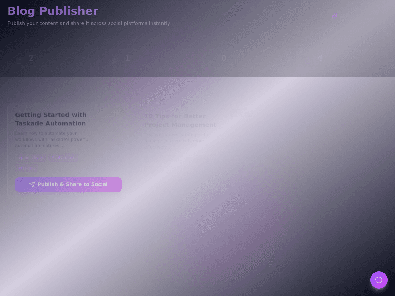 Post Publish Portal