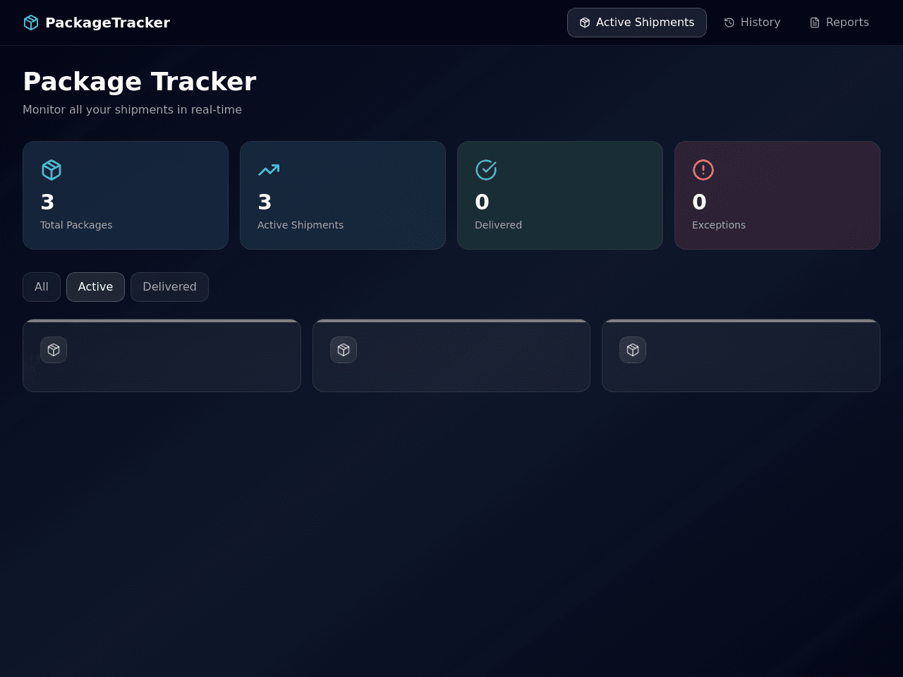 Parcel Monitor Dashboard