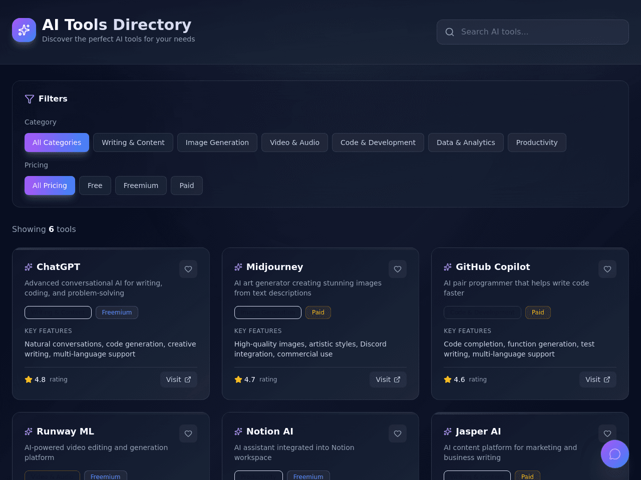 Intelli Tools Dashboard
