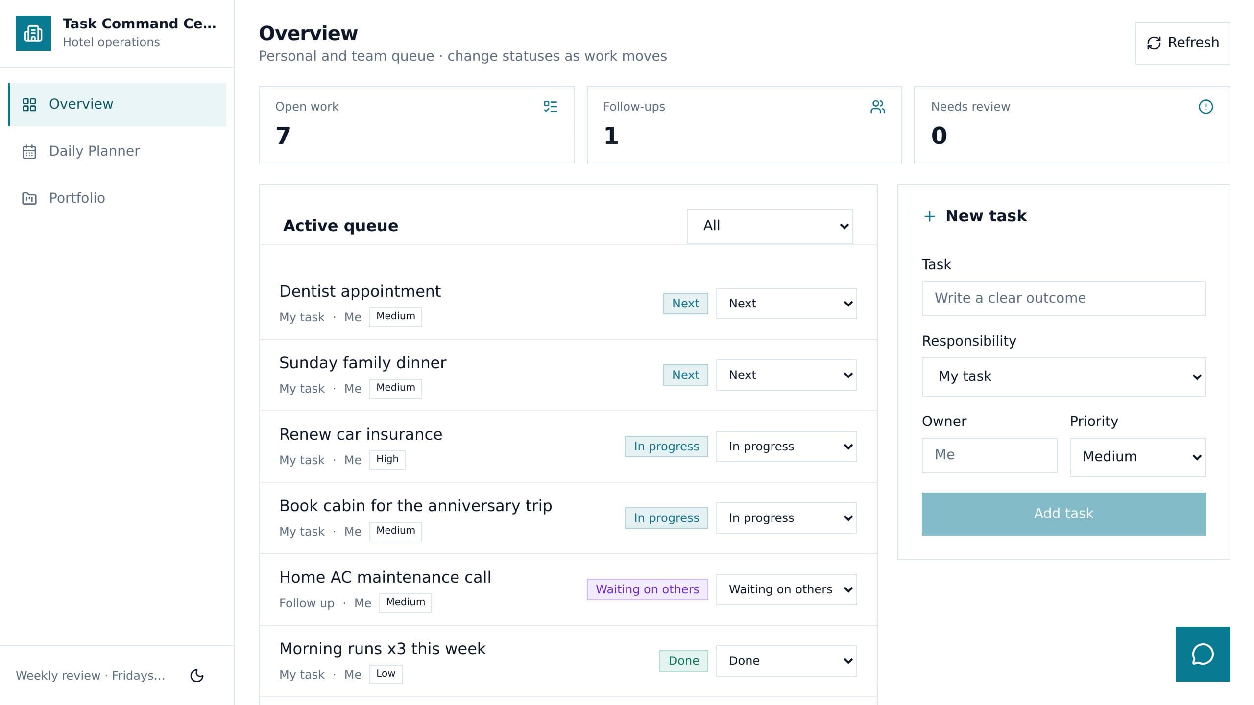 Task Followup Planner