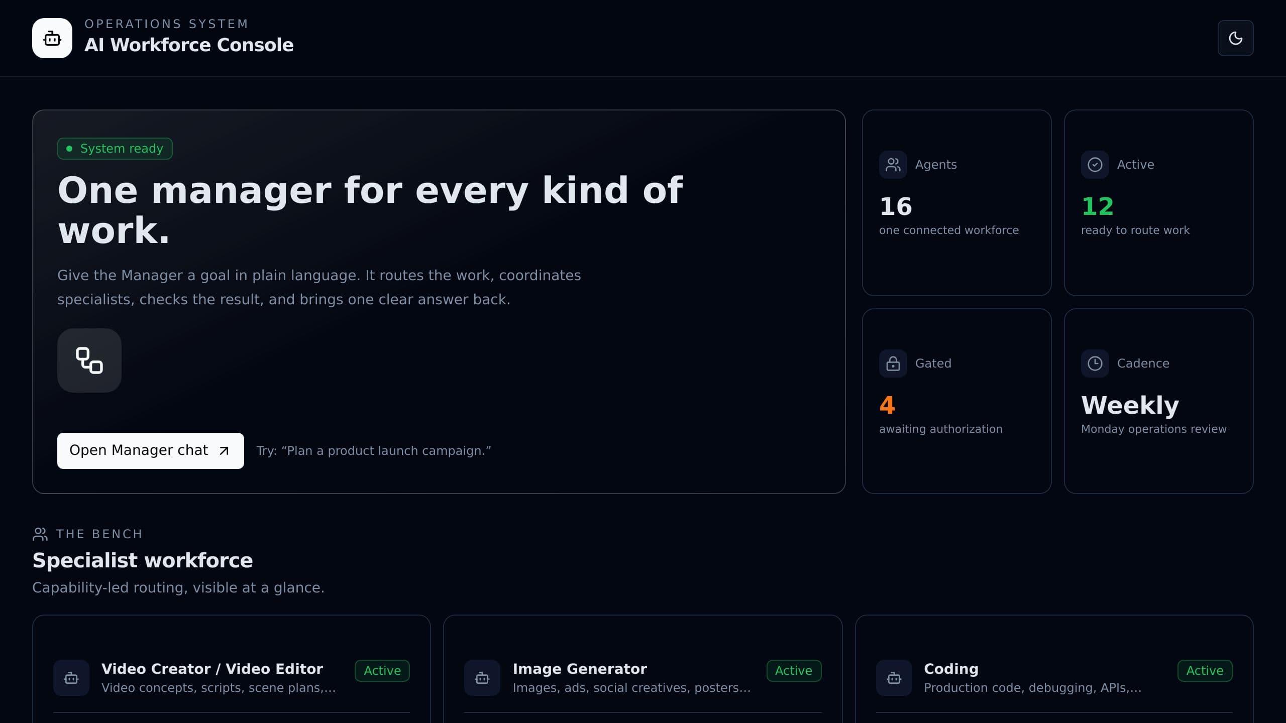 Agent Control Panel