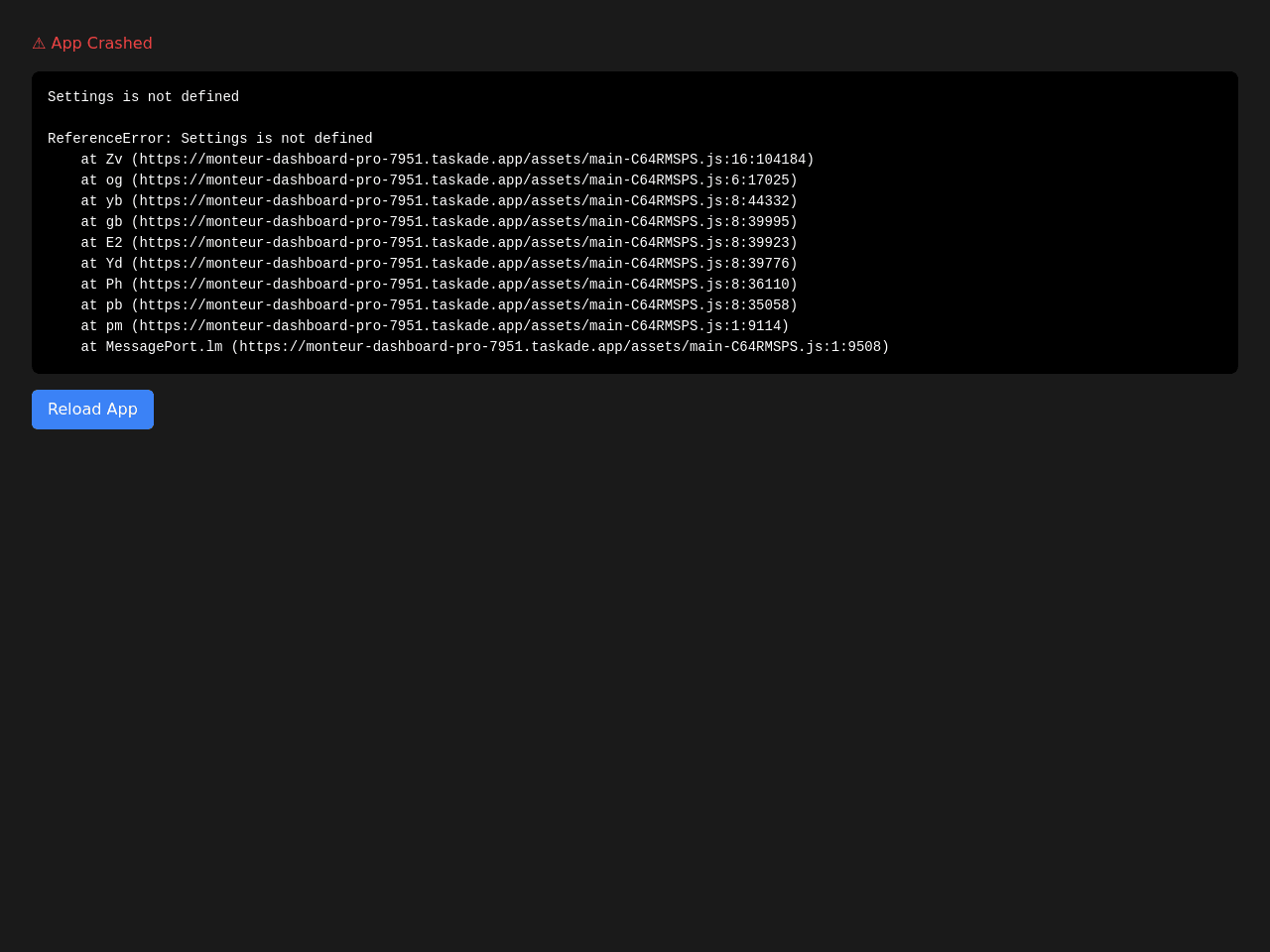 Monteur Dashboard Pro