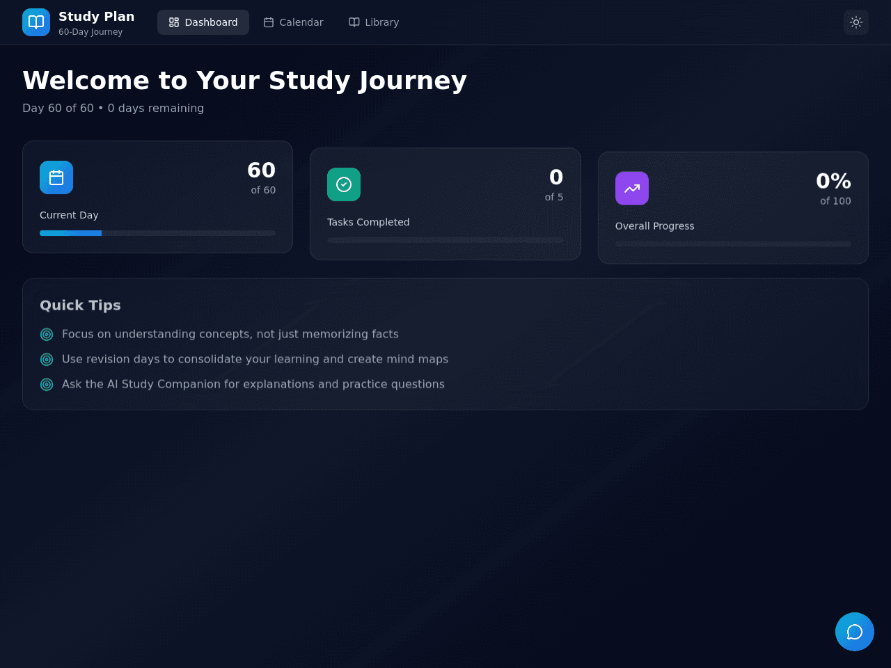 Study Plan Dashboard