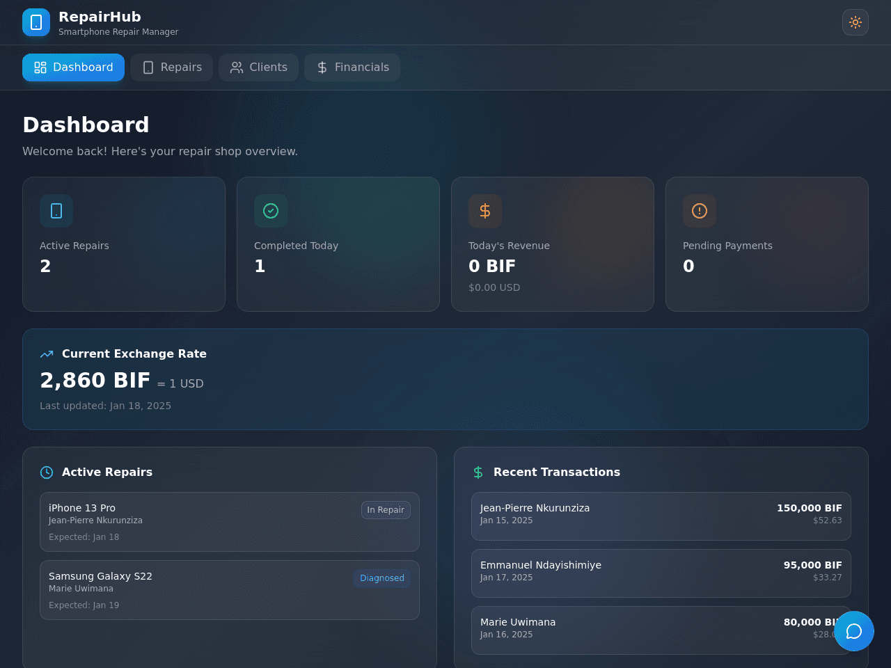 Repair Ledger Portal