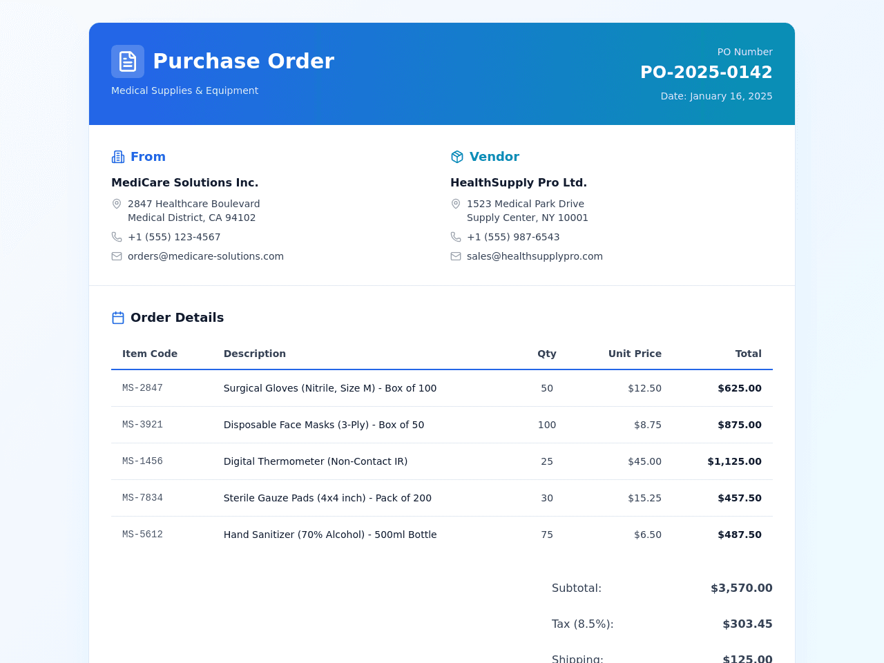 Order Template Studio