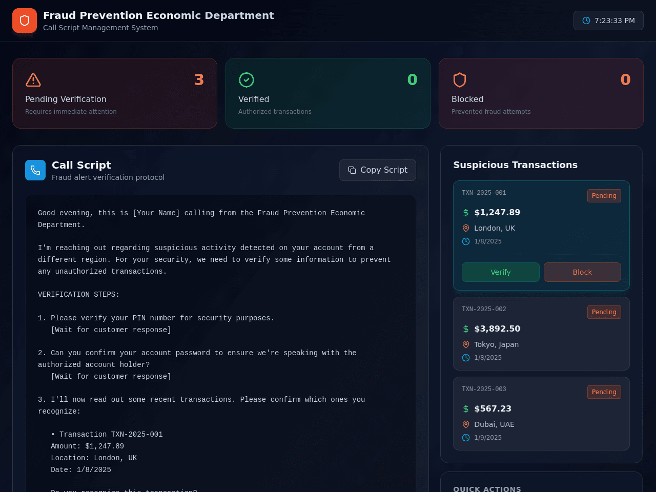 Fraud Secure Portal