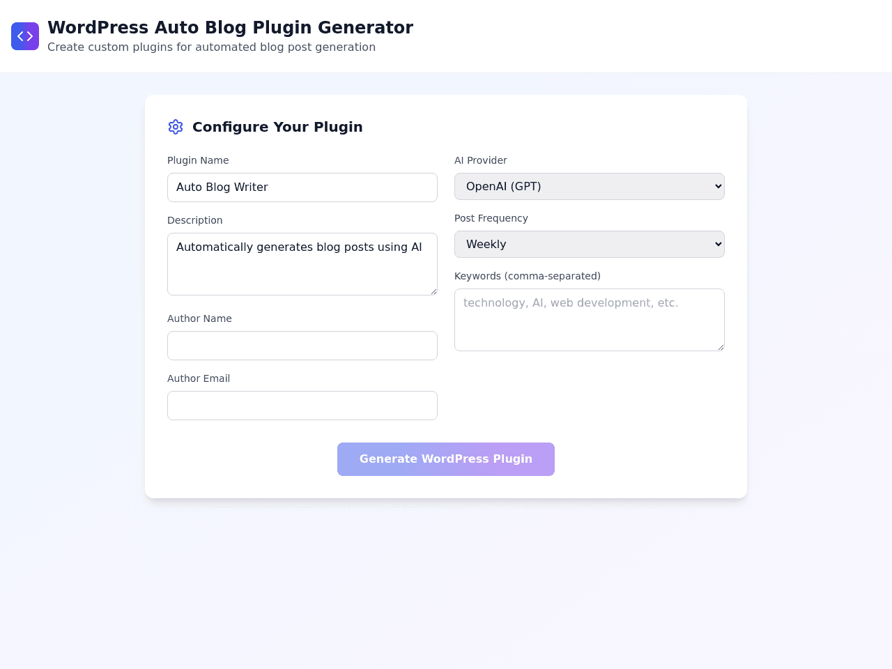 Auto Blog Maker