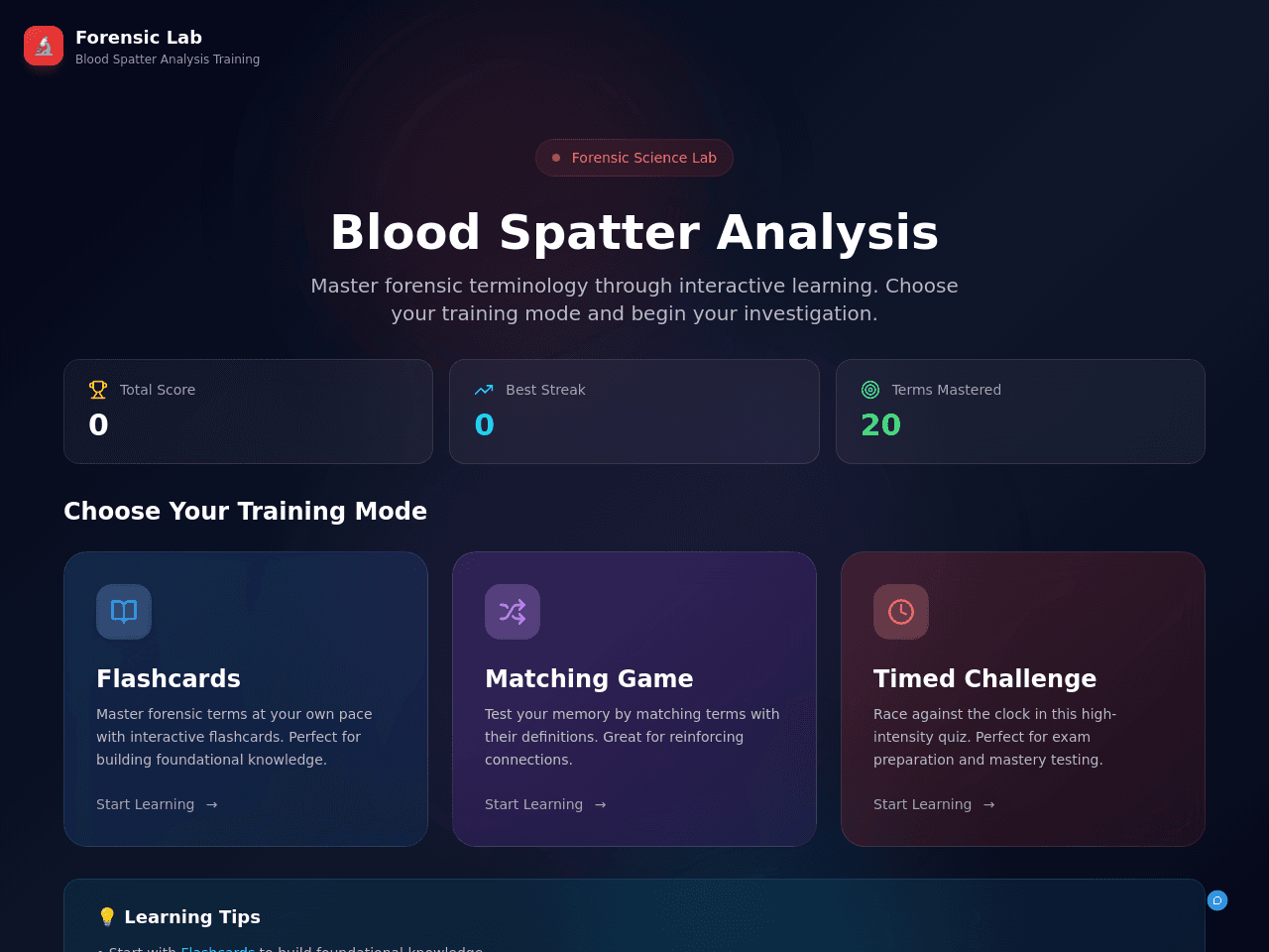 Blood Pattern Studio