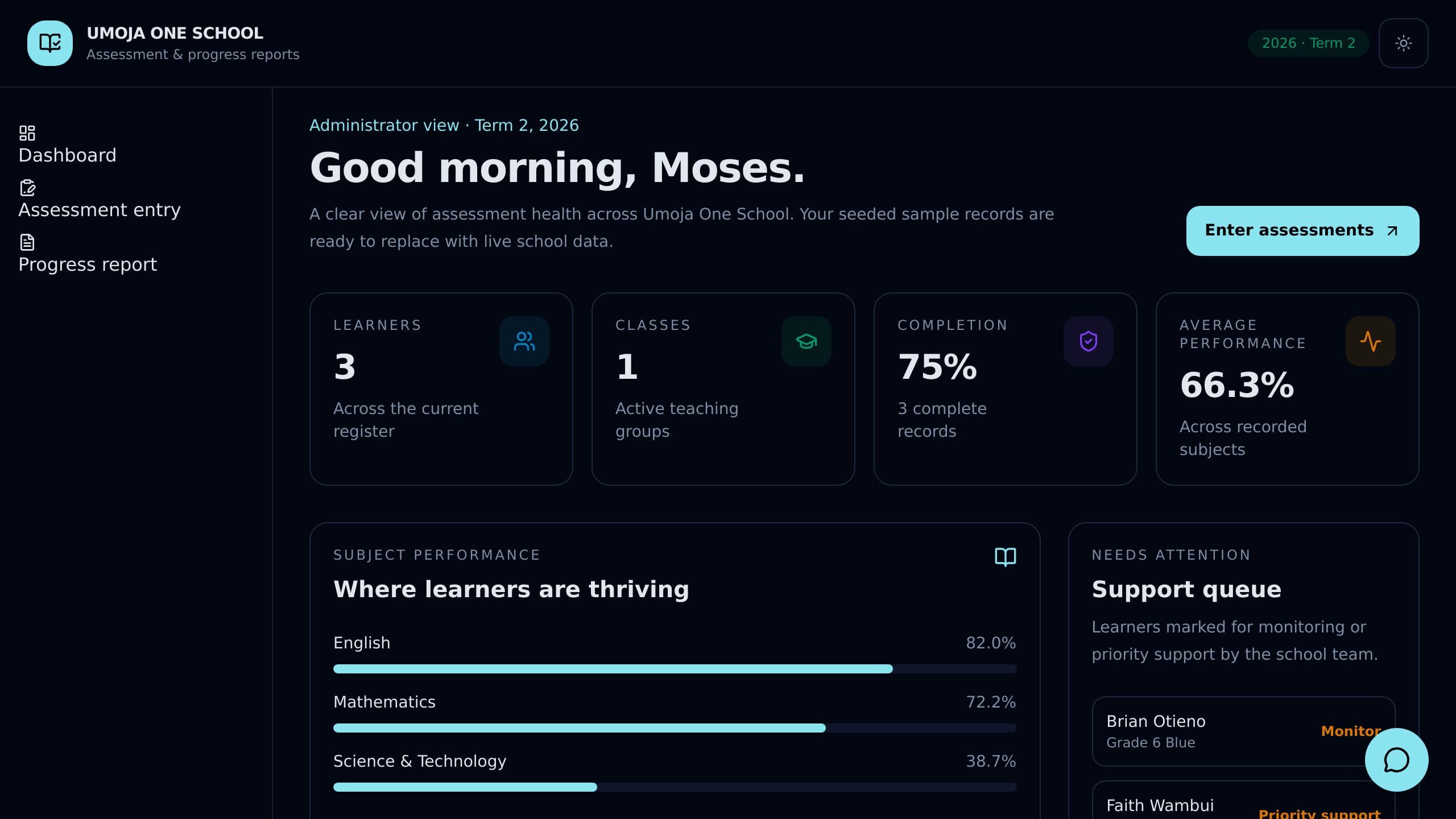 Assessment Tracker