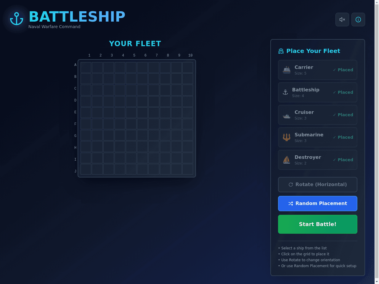 Battleship Command Center