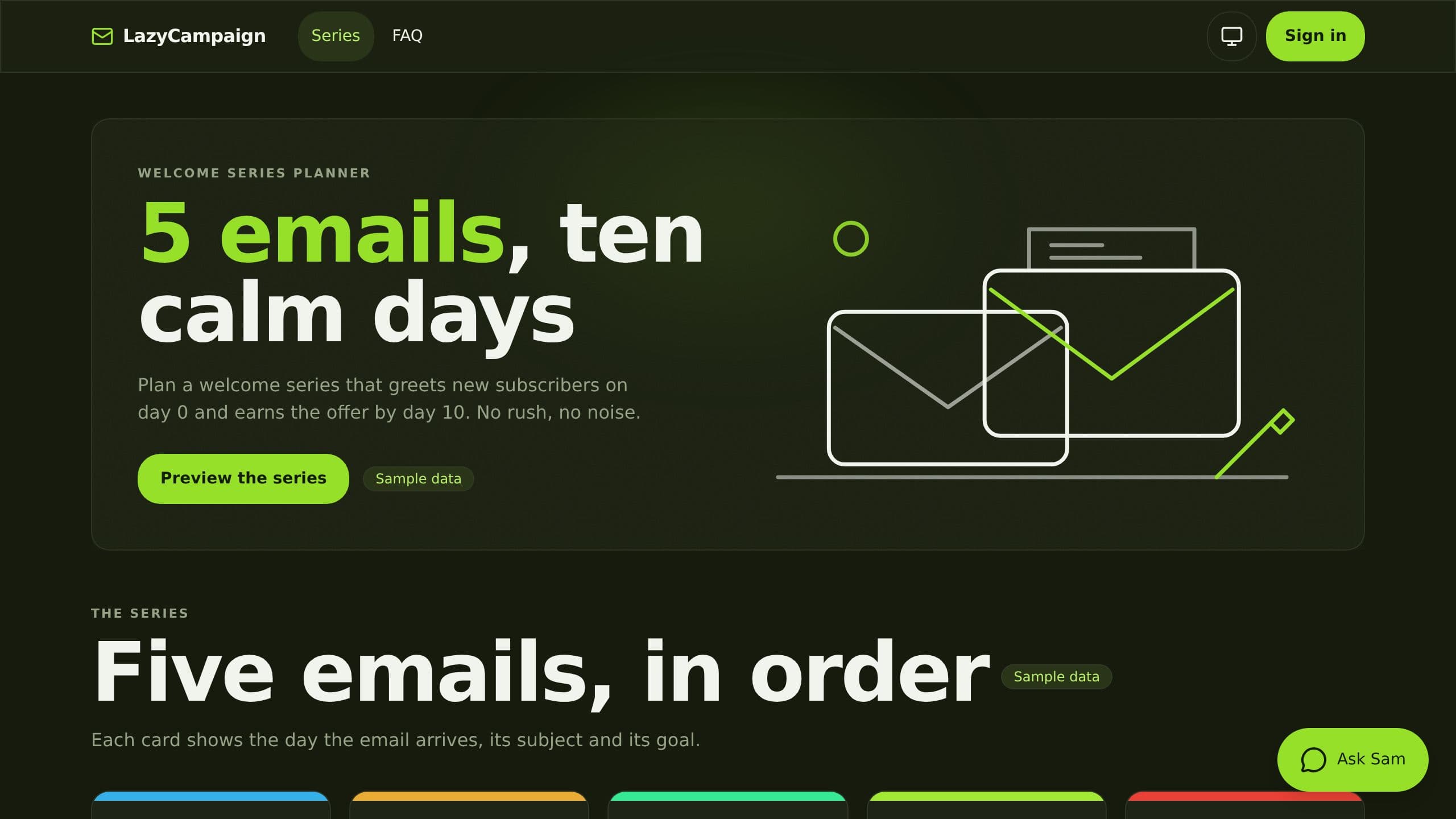 LazyCampaign Email Sequence preview