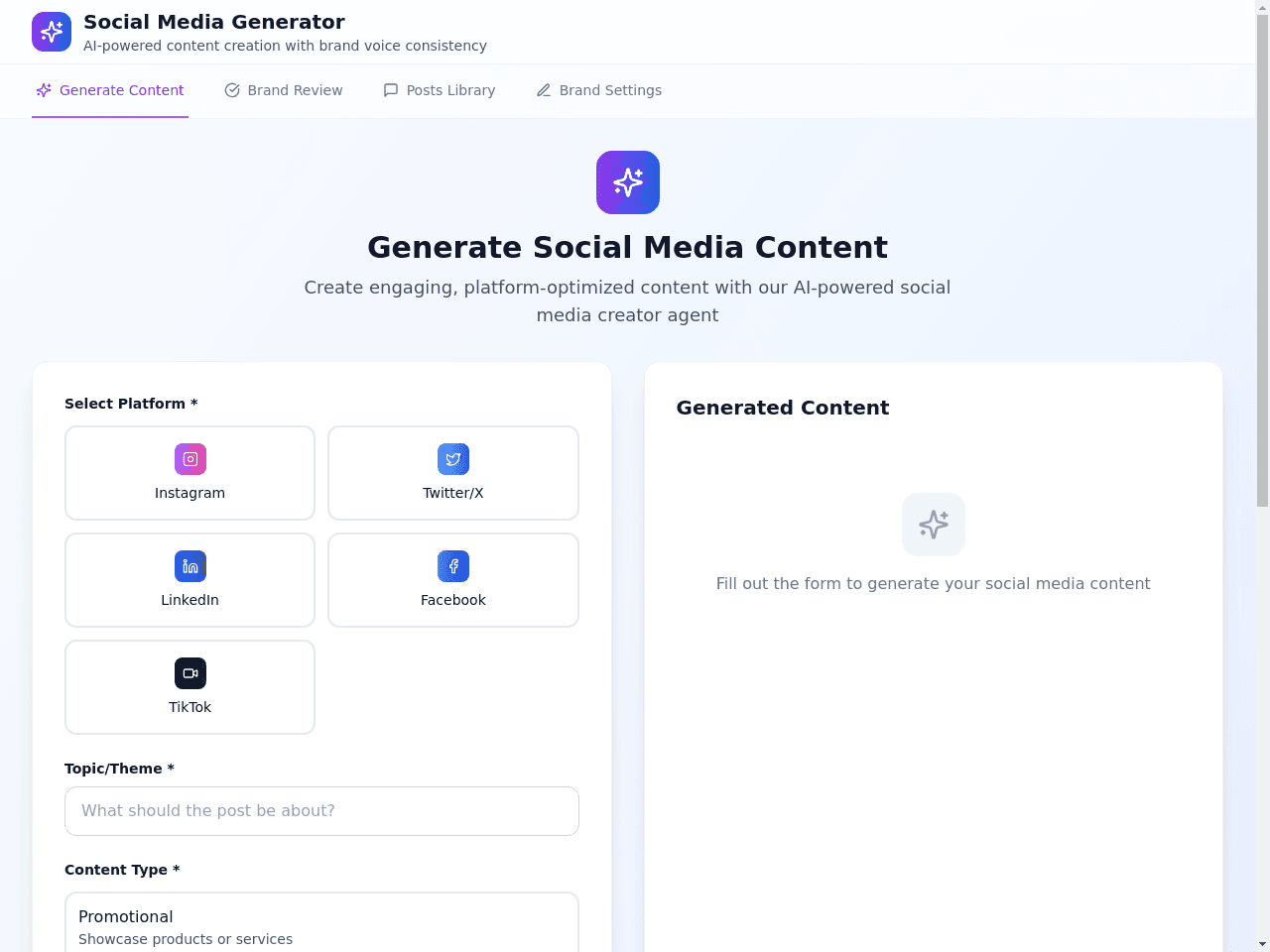 Social Media Creator