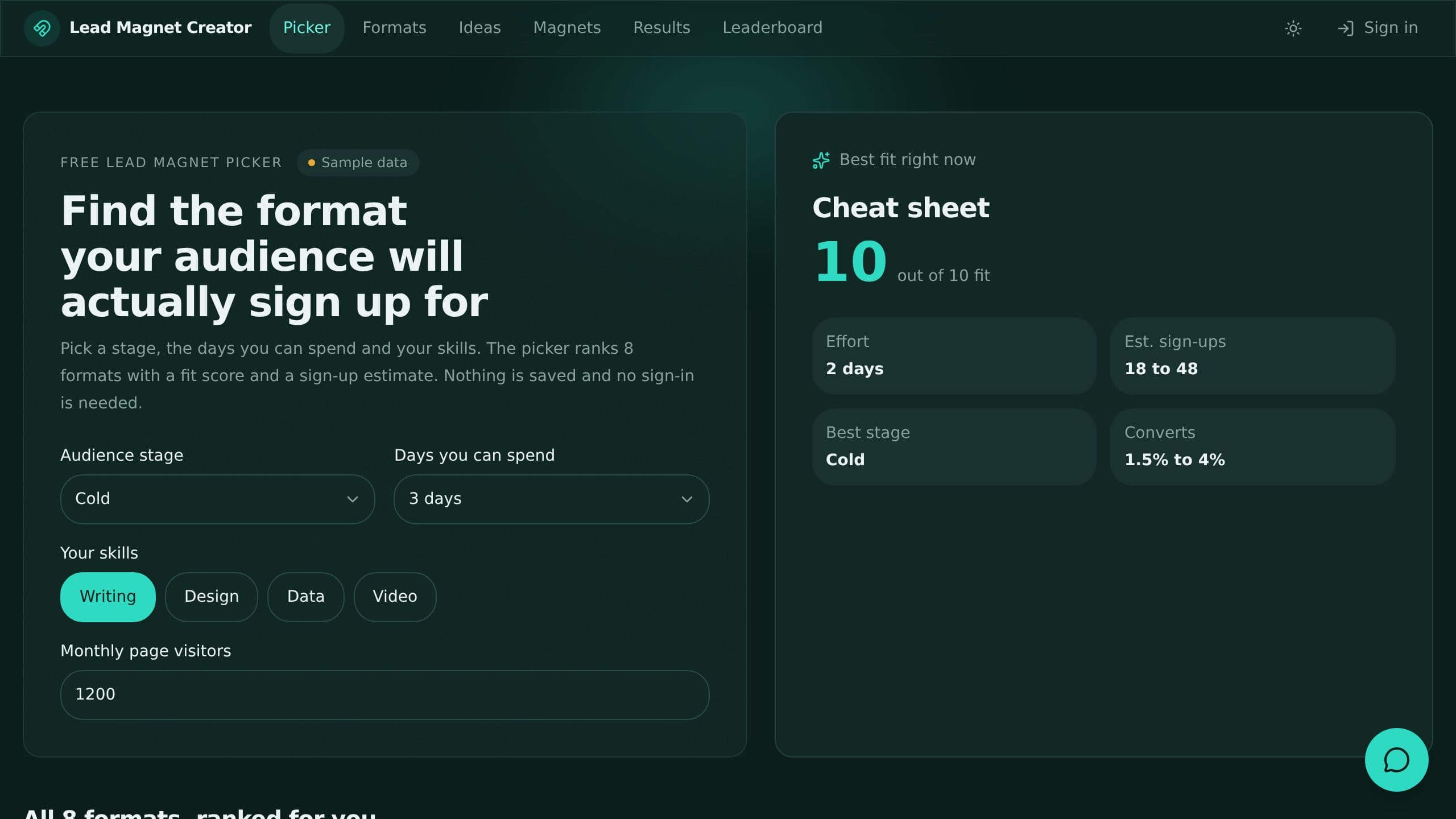 Lead Magnet Creator preview