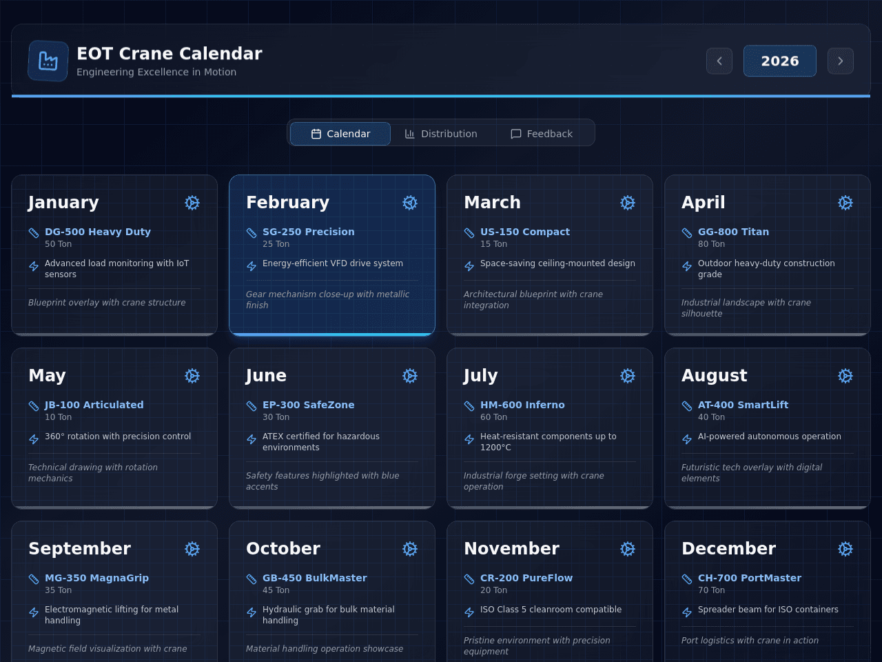 Crane Calendar Studio