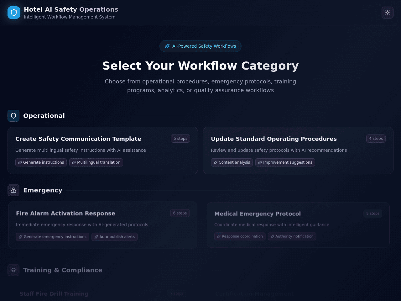 Hotel Safety Workflow