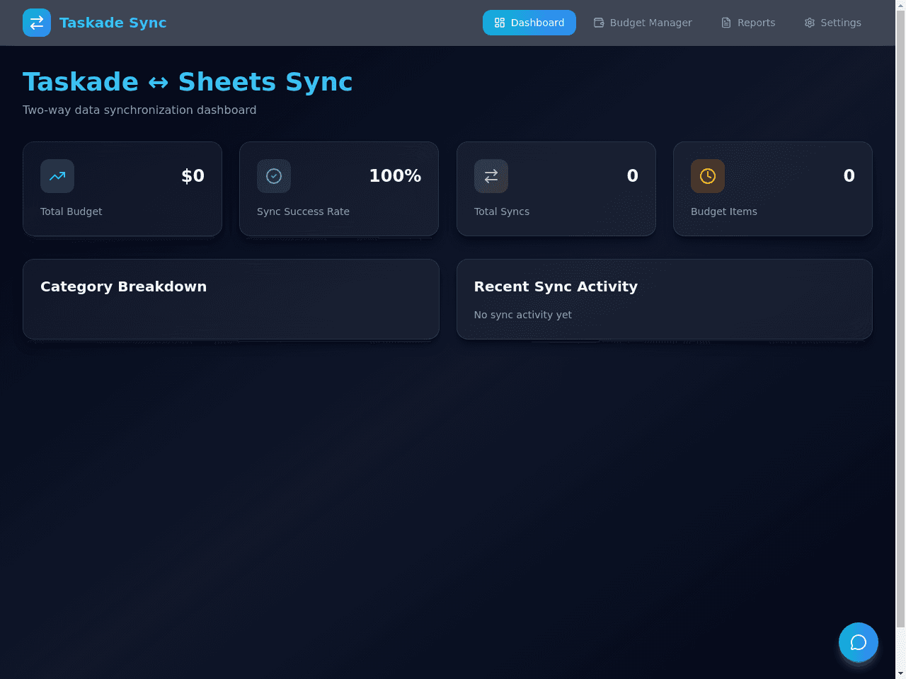 Sync Flow Dashboard