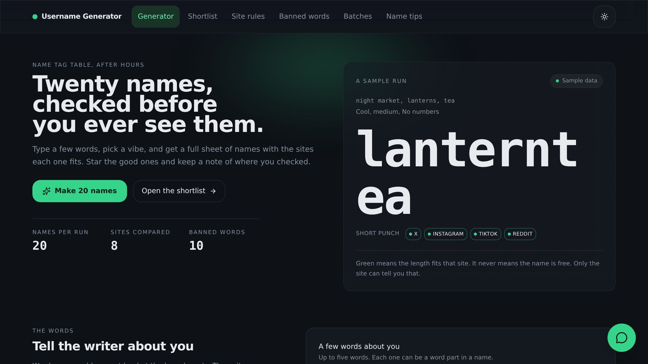 Username Generator preview