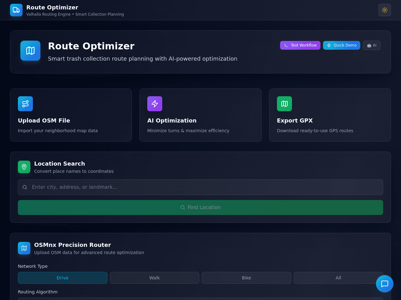 Route Optimizer Dashboard