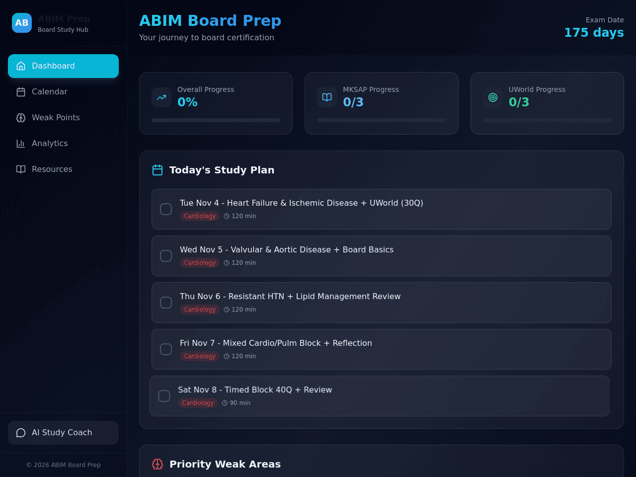 Board Prep Planner