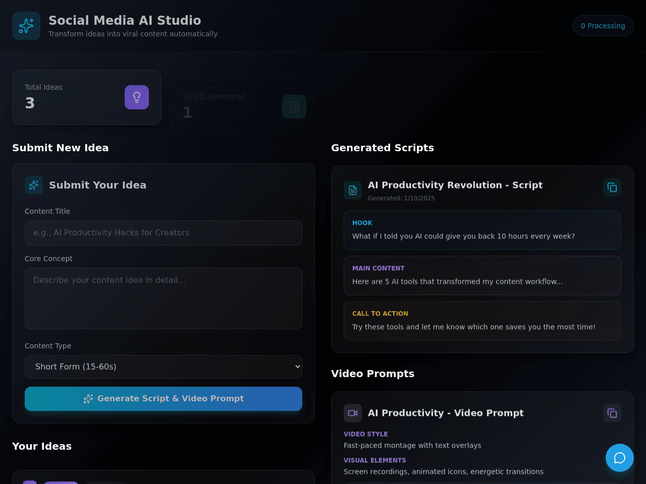 Social Script Studio