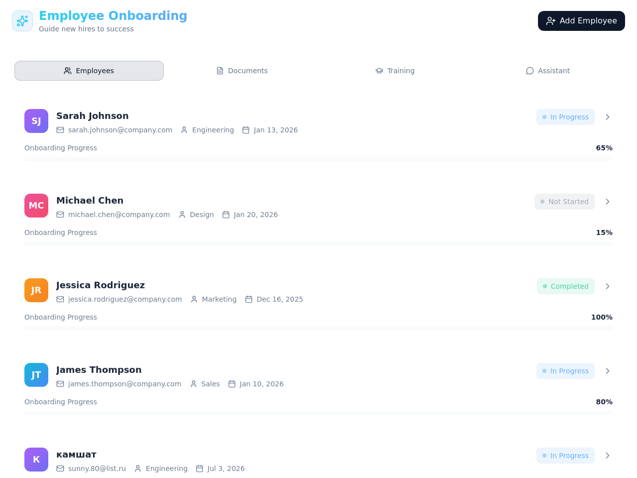 Onboarding Guide Portal