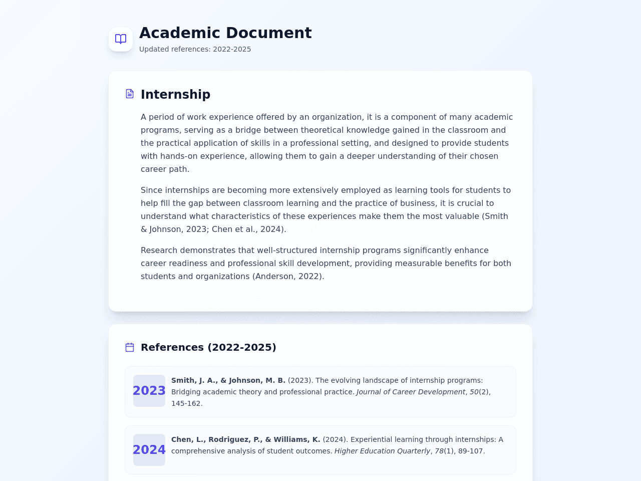 Reference Update Portal