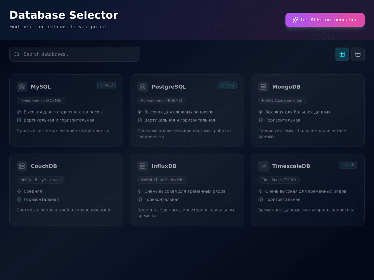 Data Choice Dashboard