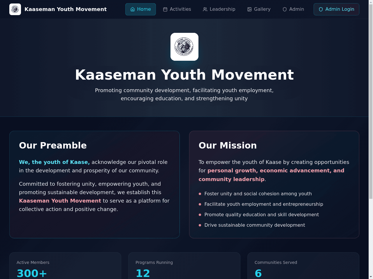 Mission Vision Dashboard