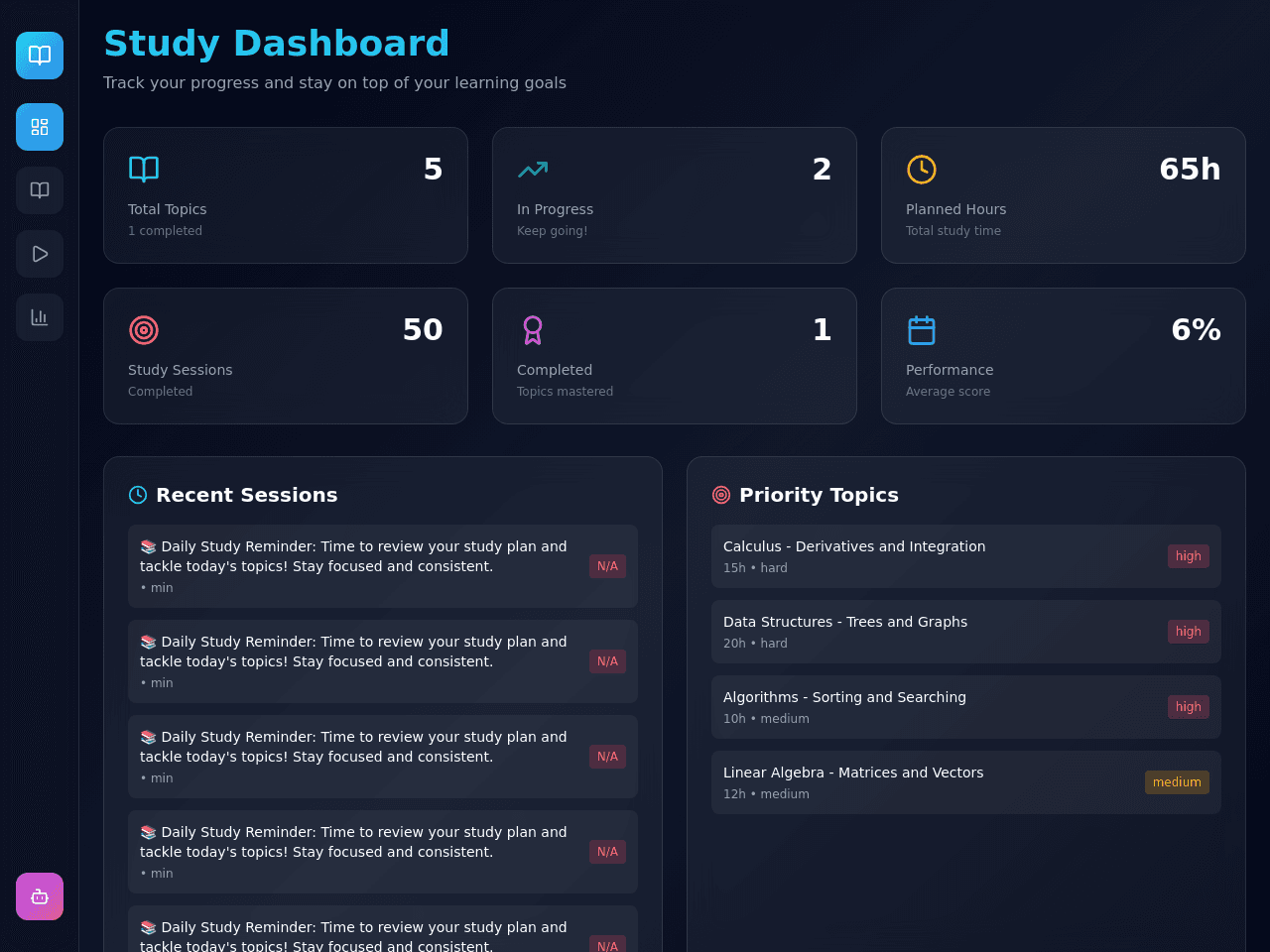 Study Plan Portal
