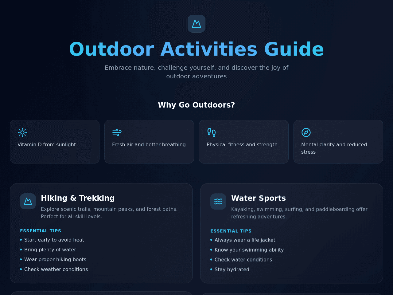 Outdoor Activity Journal