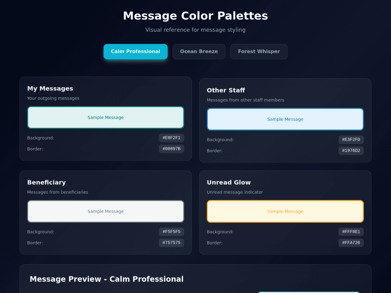 Palette Preview Dashboard