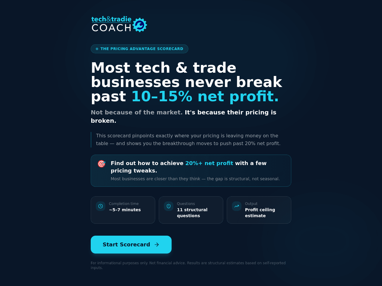 The Pricing Advantage Scorecard