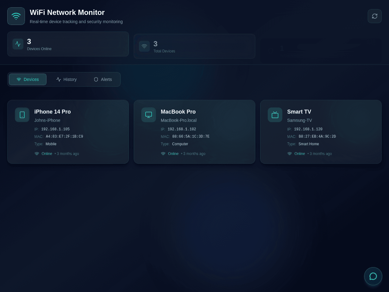 WiFi Monitor Dashboard
