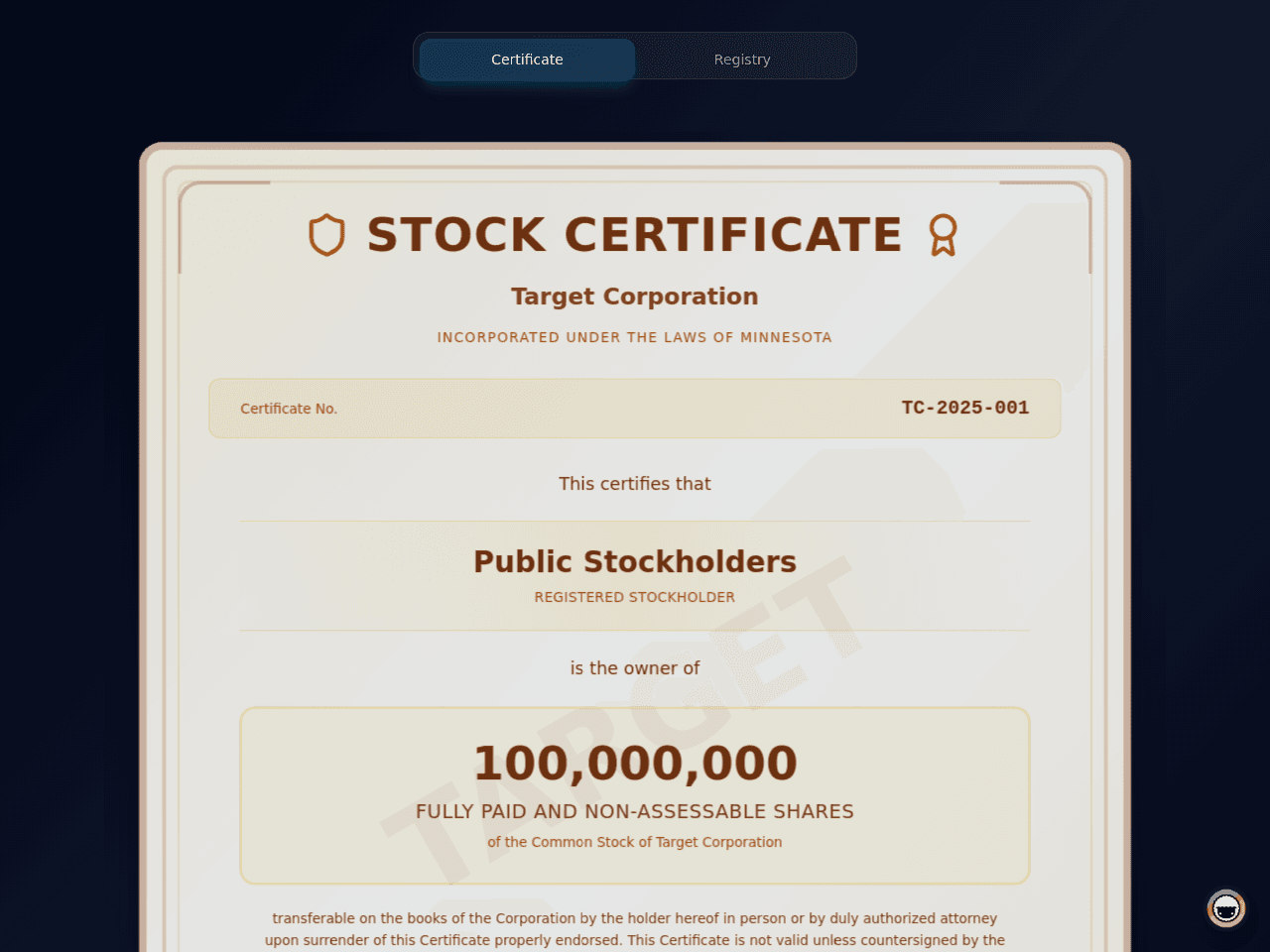 Shareholder Ledger