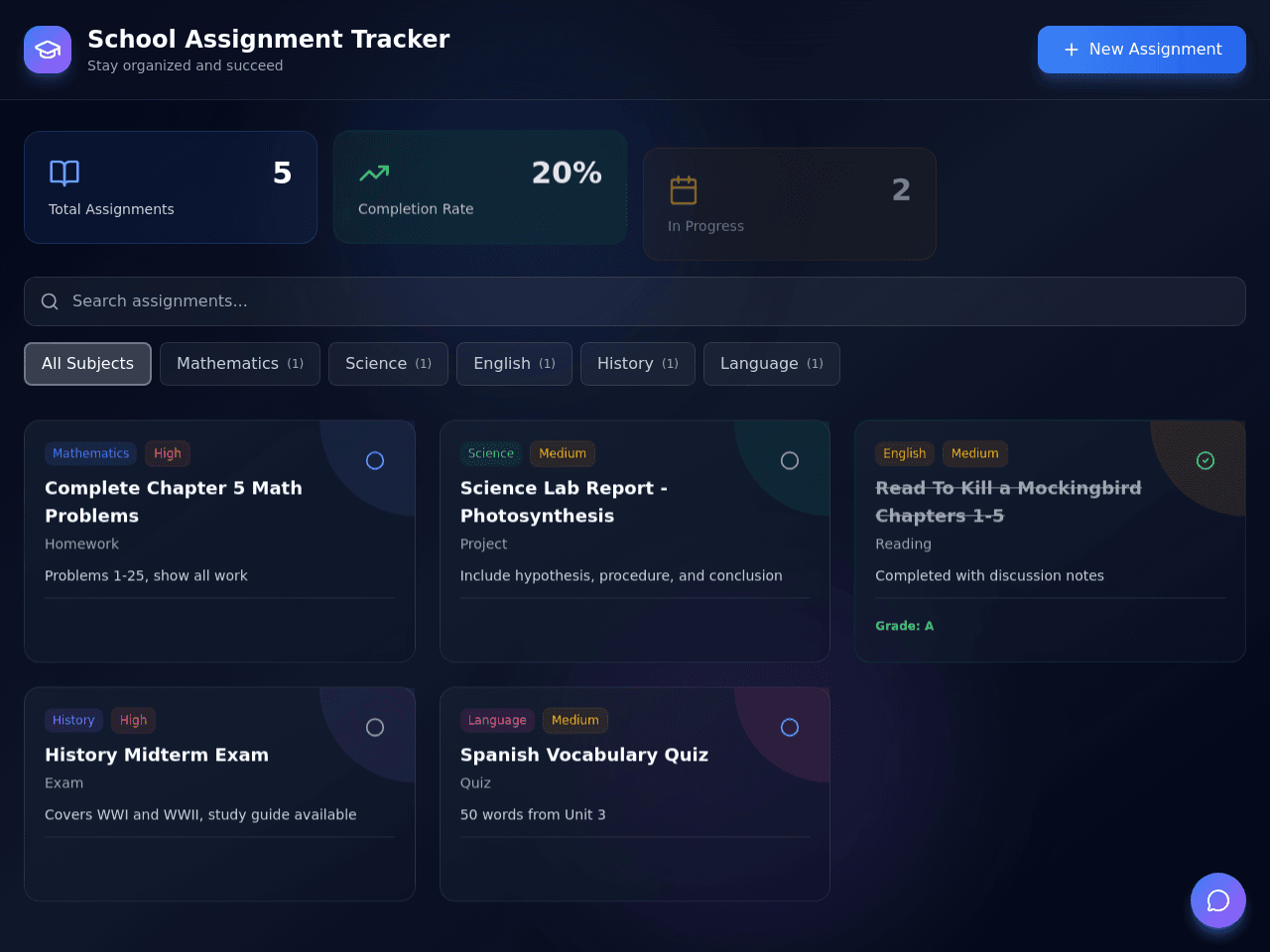 Assignment Tracker Pro