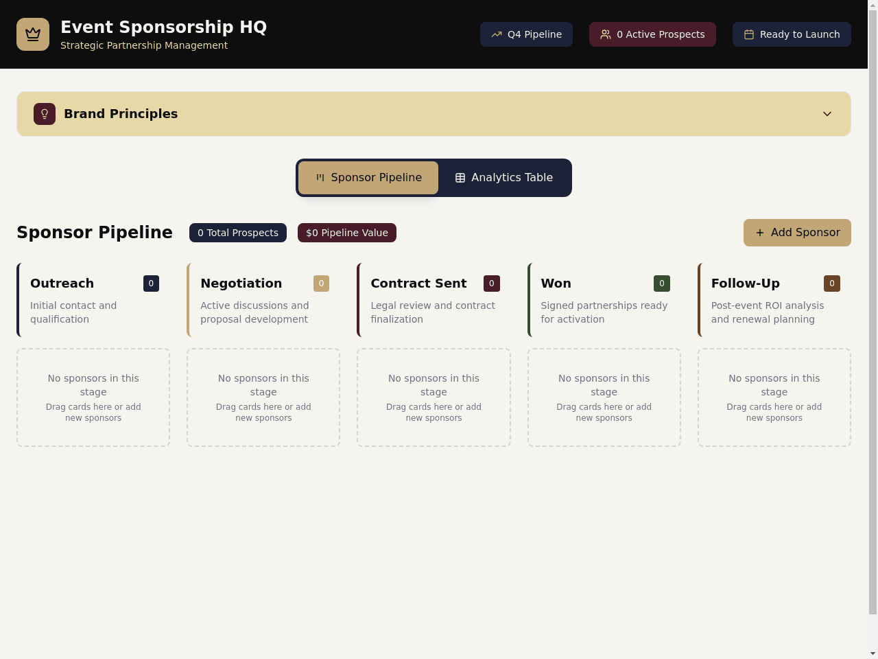 Event Sponsorship HQ