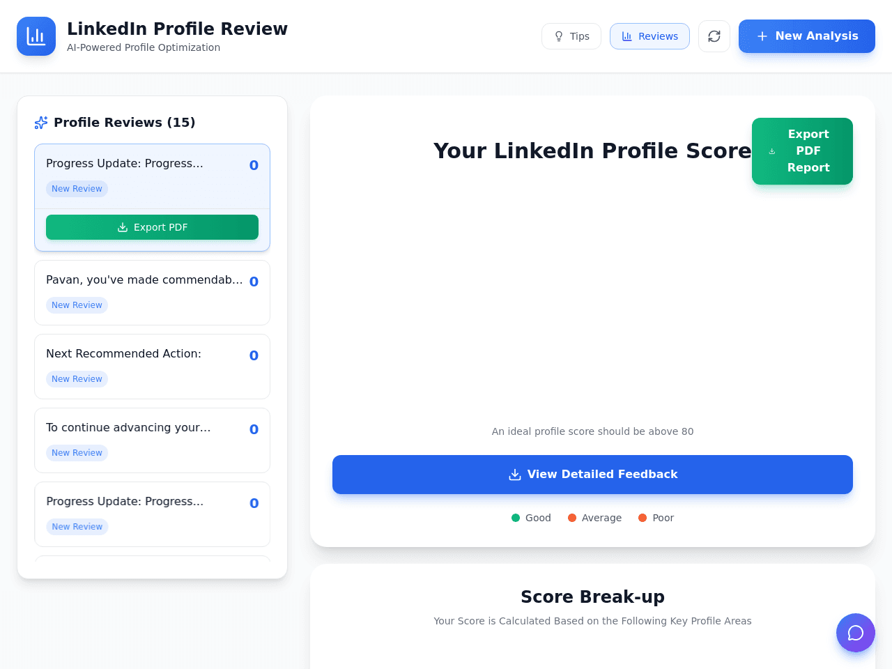 Profile Insight Dashboard