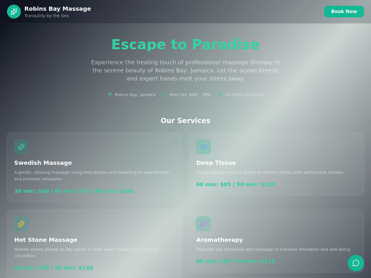 Massage Booking Portal