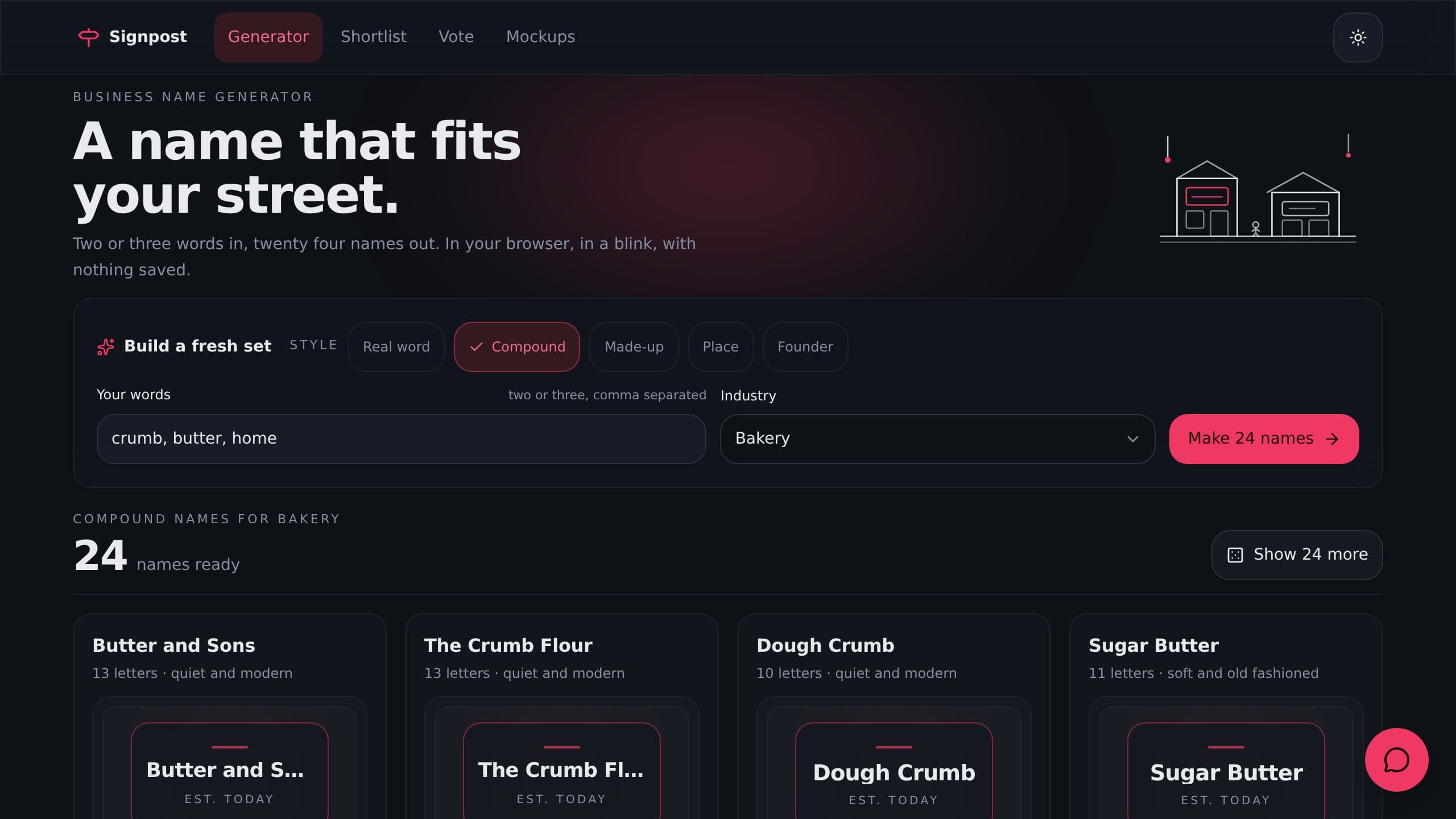 Business Name Generator preview