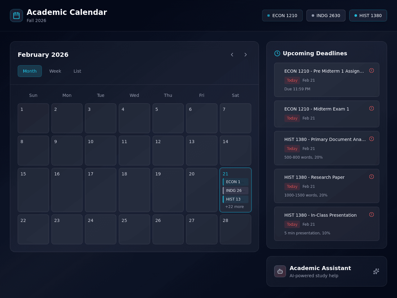 Schedule Color
