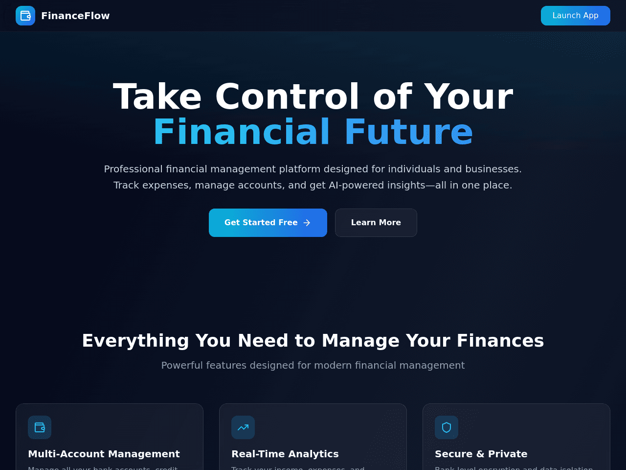Finance Flow Dashboard