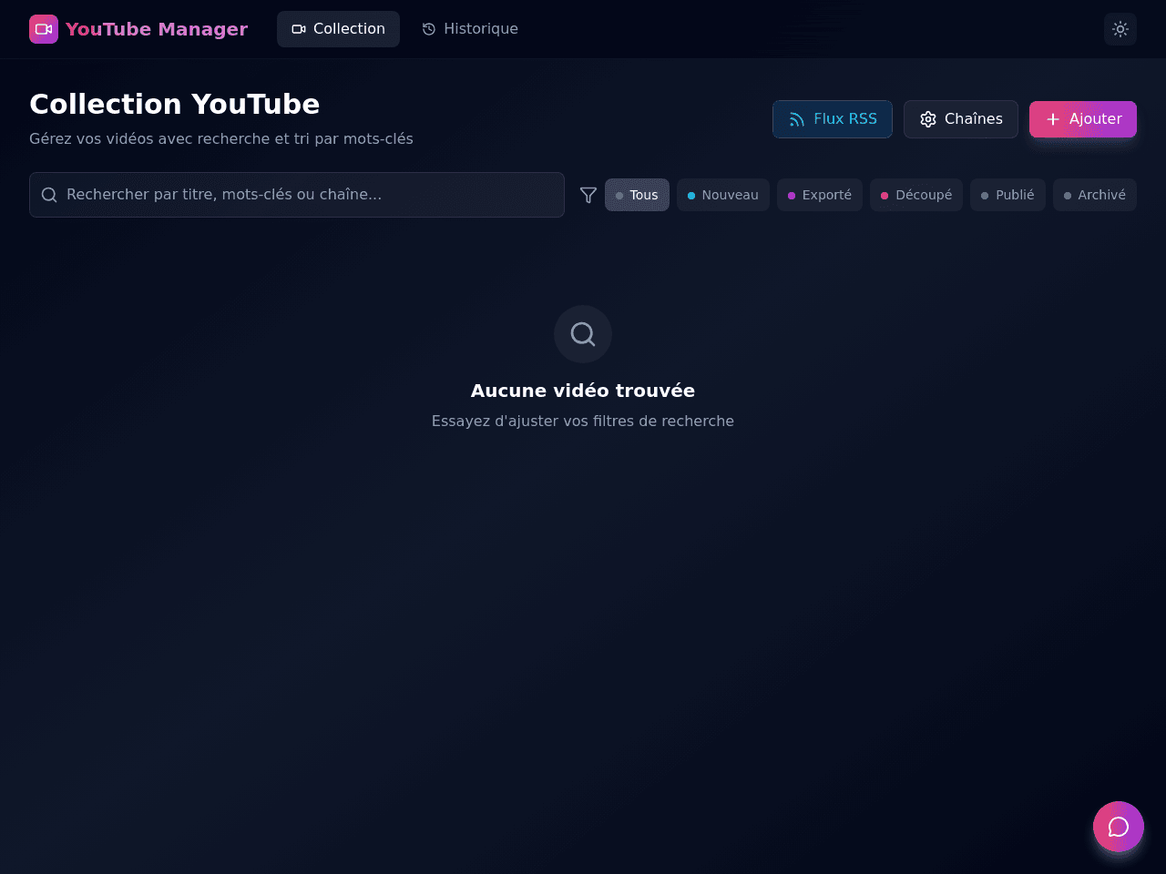 YouTube Link Organizer